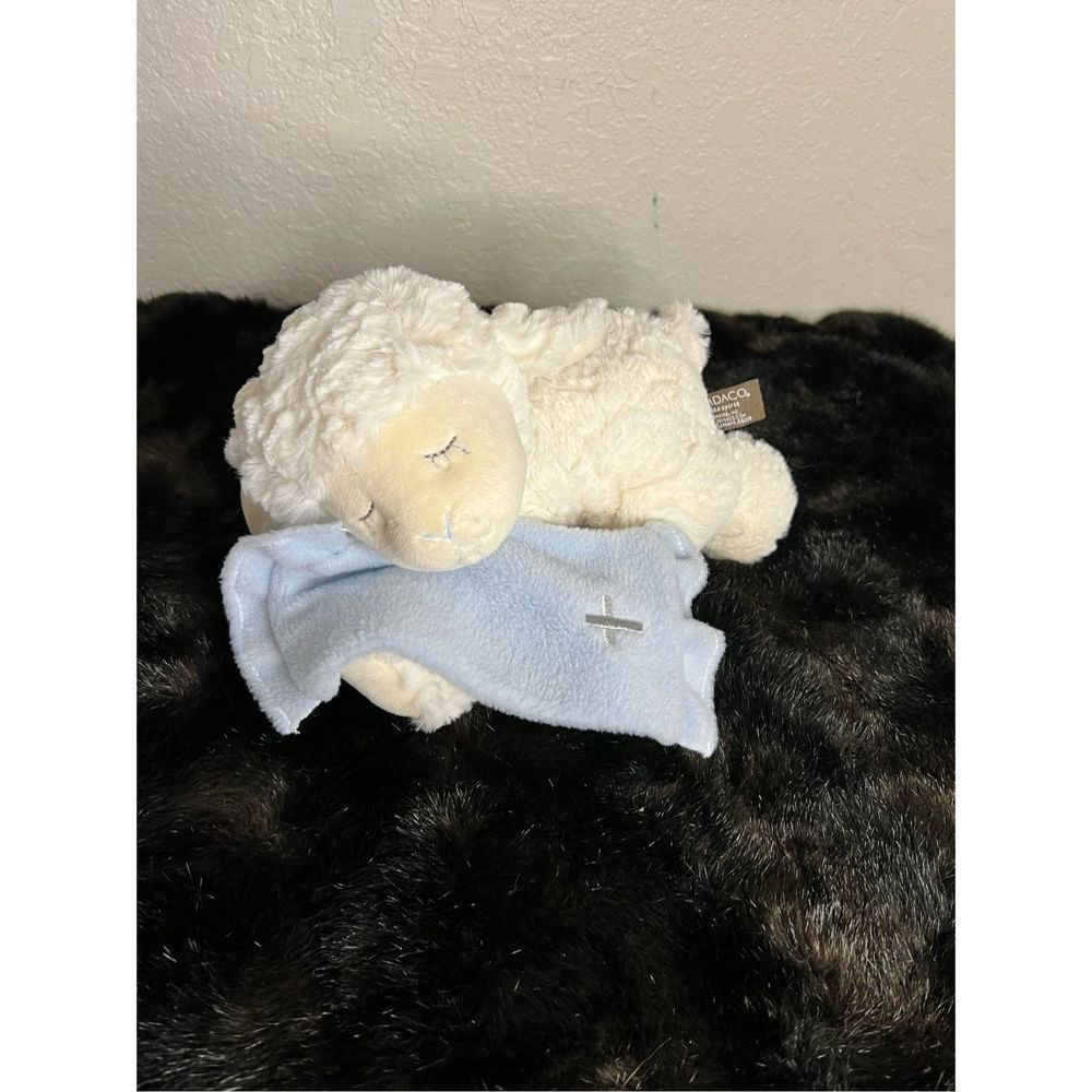 Demdaco Nat & Jules Lamb Prays Now I Lay‎ Me Down  10" Plush Stuffed Animal